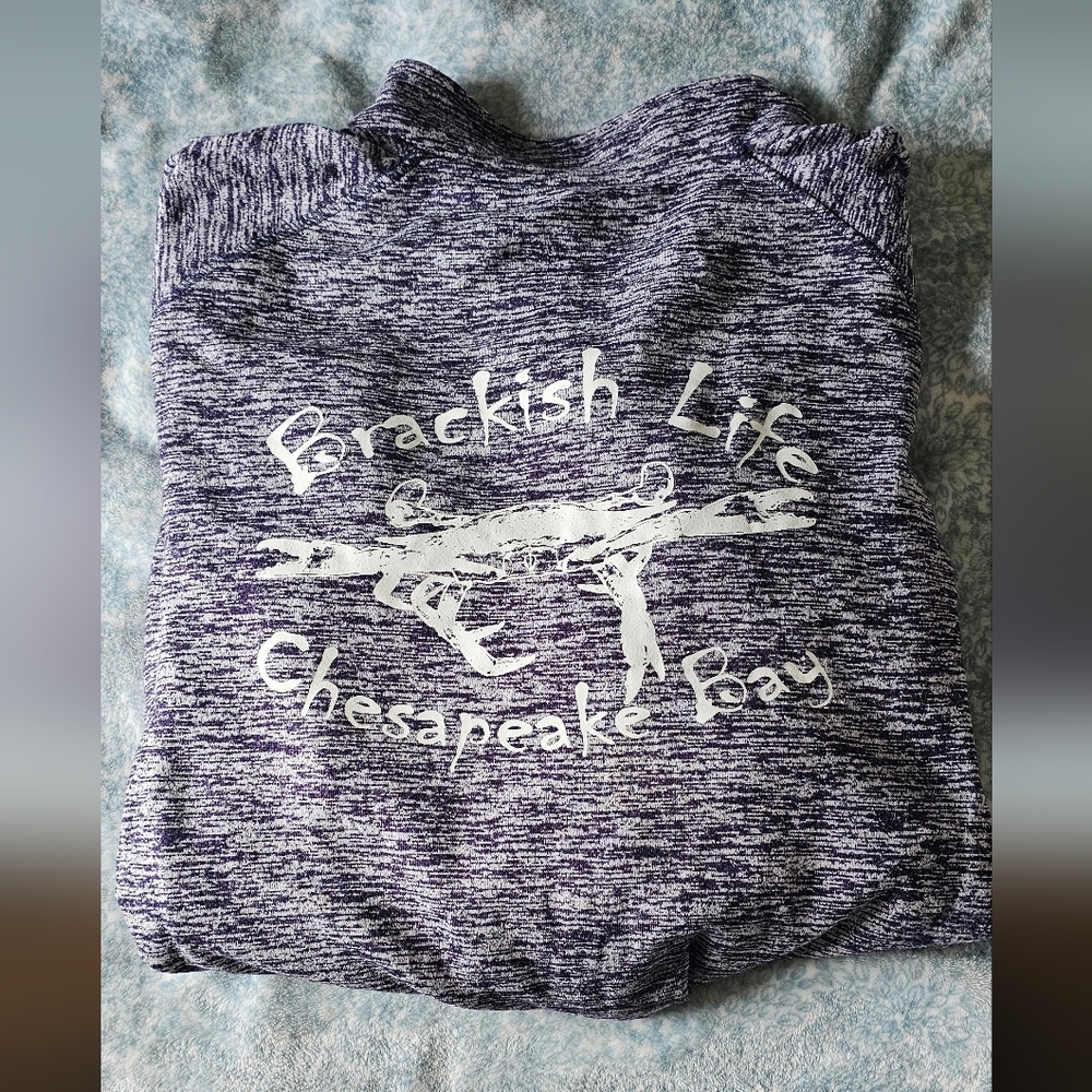2X Brackish Life Chesapeake Bay Purple Zip Sweatshirt